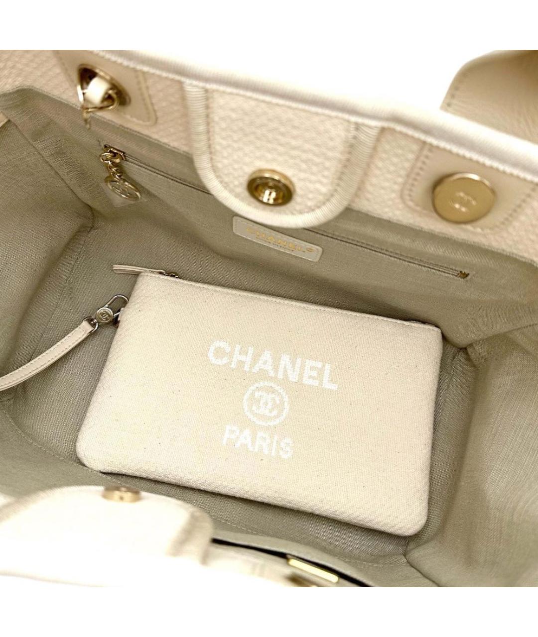 CHANEL Бежевая сумка тоут, фото 4