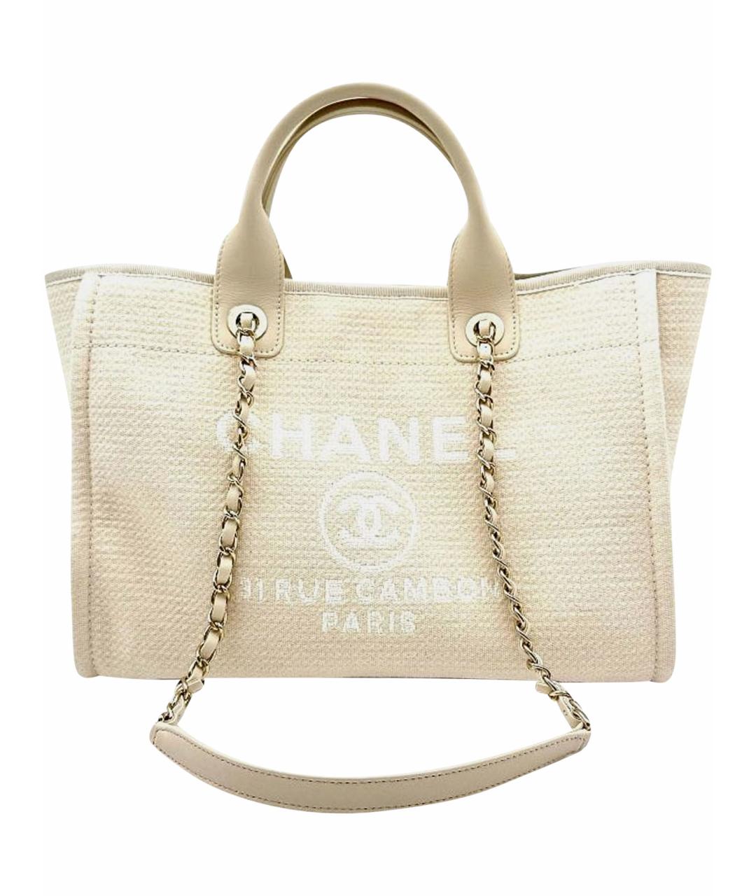 CHANEL Бежевая сумка тоут, фото 1