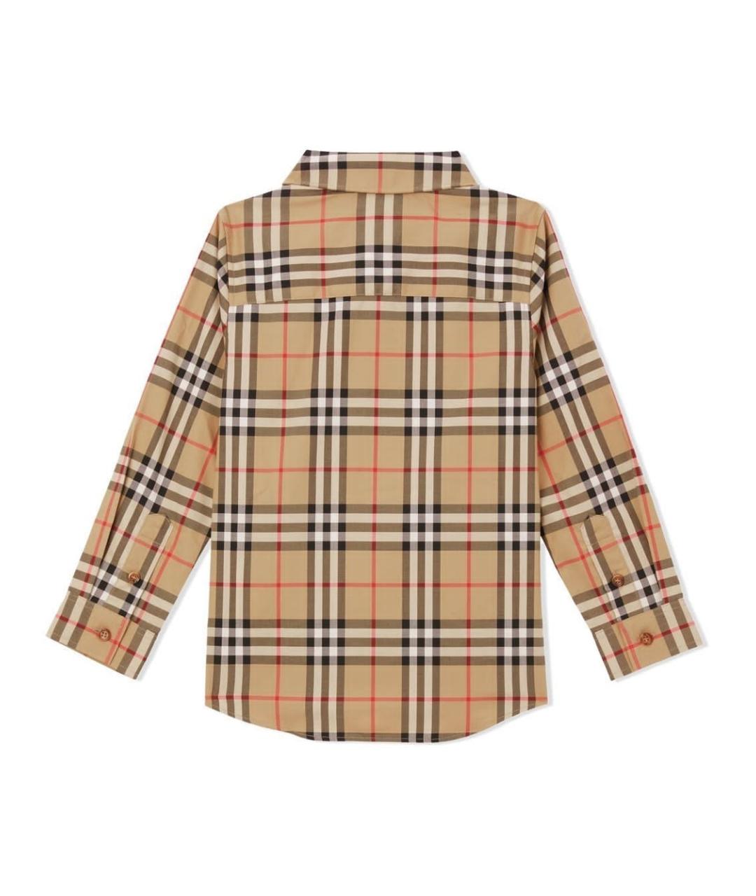 BURBERRY Бежевая детская рубашка, фото 3