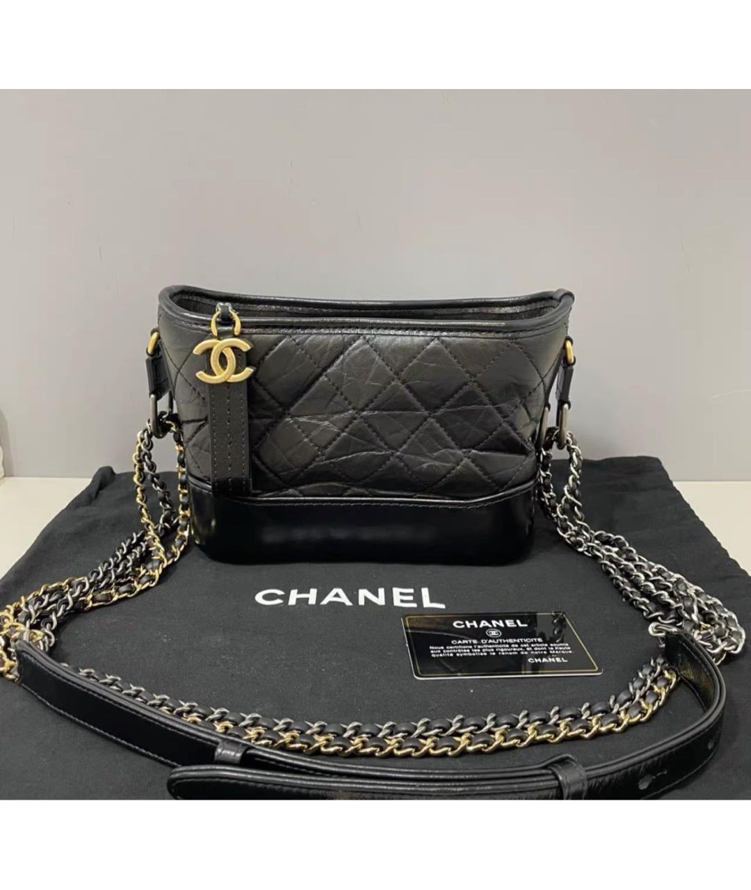 CHANEL Черная кожаная сумка через плечо, фото 2