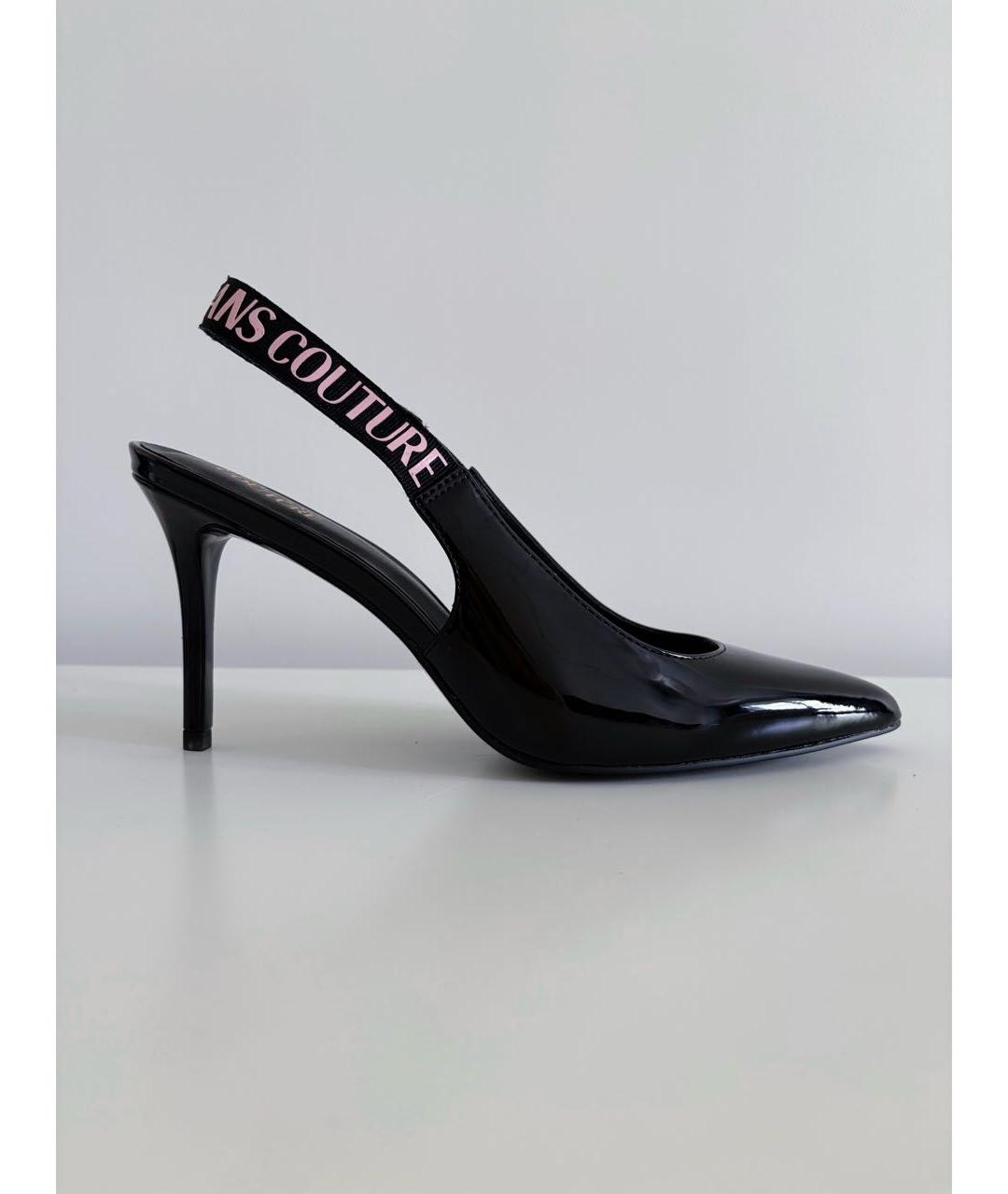 VERSACE JEANS COUTURE Черные туфли из искусственной кожи, фото 8