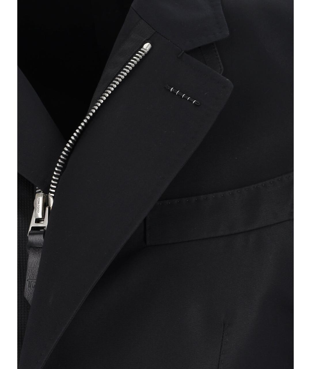 TOM FORD Черная хлопковая куртка, фото 4