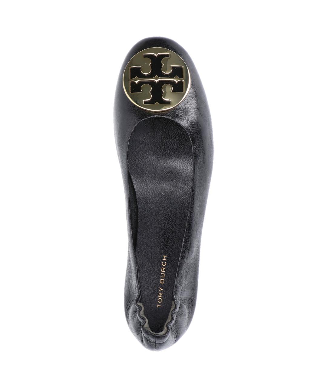 TORY BURCH Черные кожаные балетки, фото 5