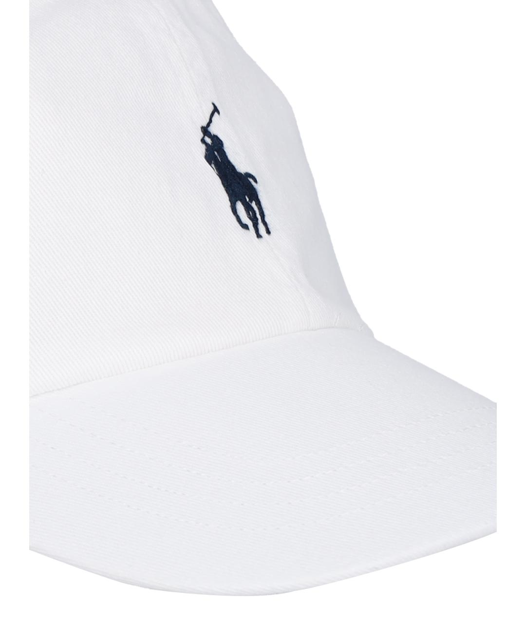 POLO RALPH LAUREN Белая хлопковая кепка/бейсболка, фото 3