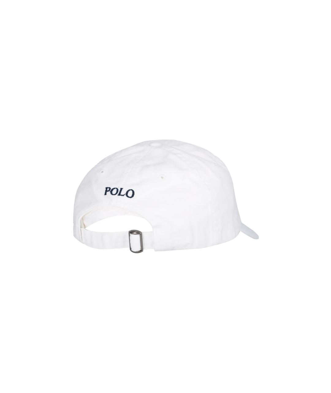 POLO RALPH LAUREN Белая хлопковая кепка/бейсболка, фото 2