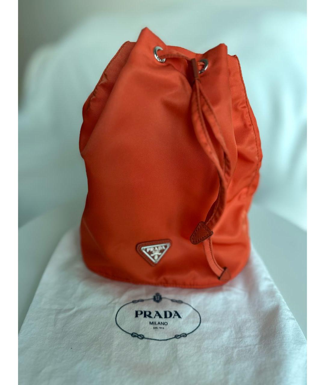 PRADA Оранжевая косметичка, фото 6