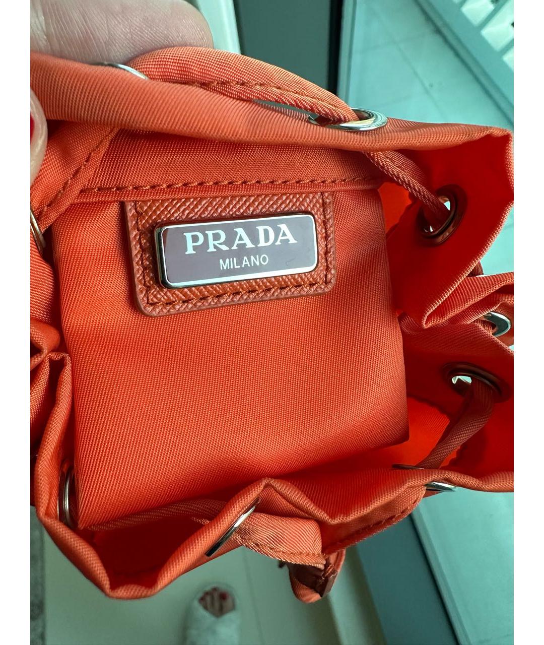 PRADA Оранжевая косметичка, фото 4