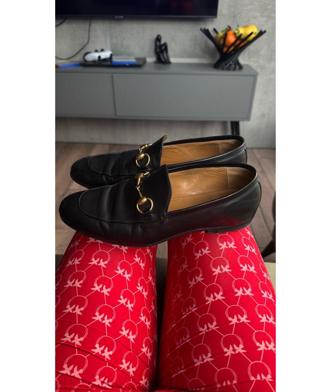 GUCCI Черные кожаные лоферы, фото 9