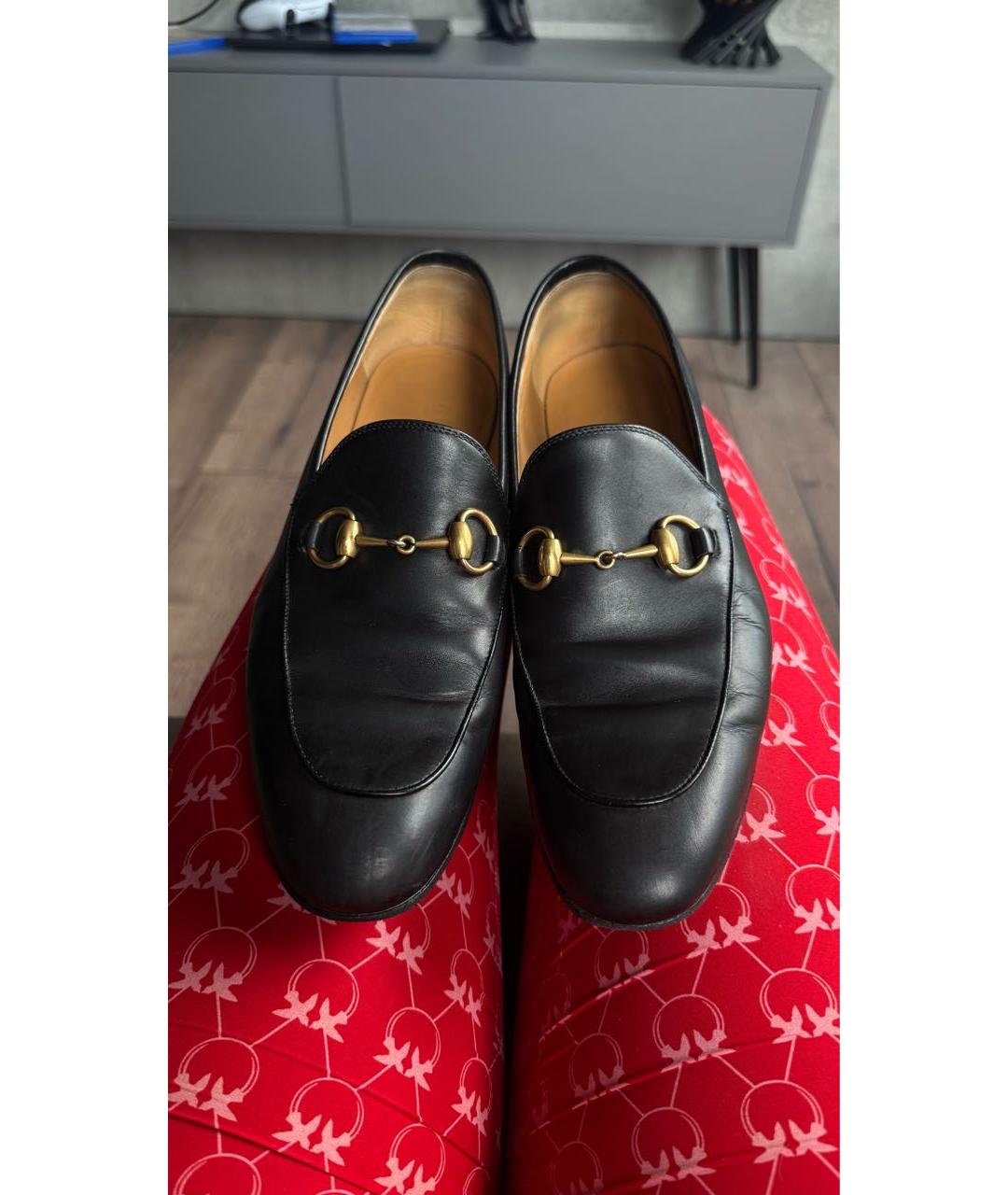 GUCCI Черные кожаные лоферы, фото 2