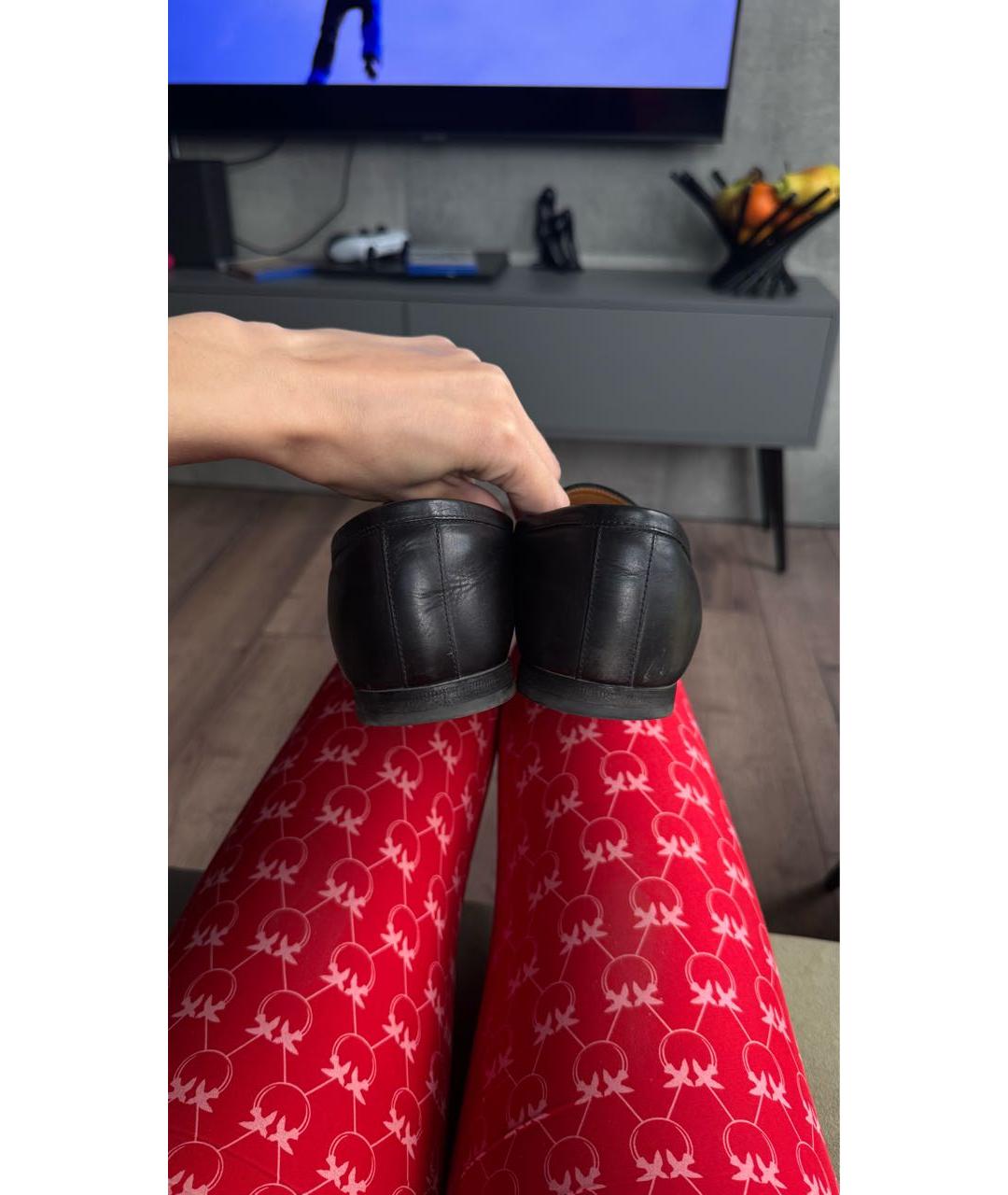 GUCCI Черные кожаные лоферы, фото 4