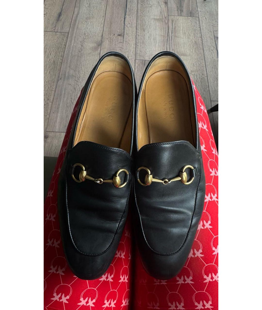 GUCCI Черные кожаные лоферы, фото 3