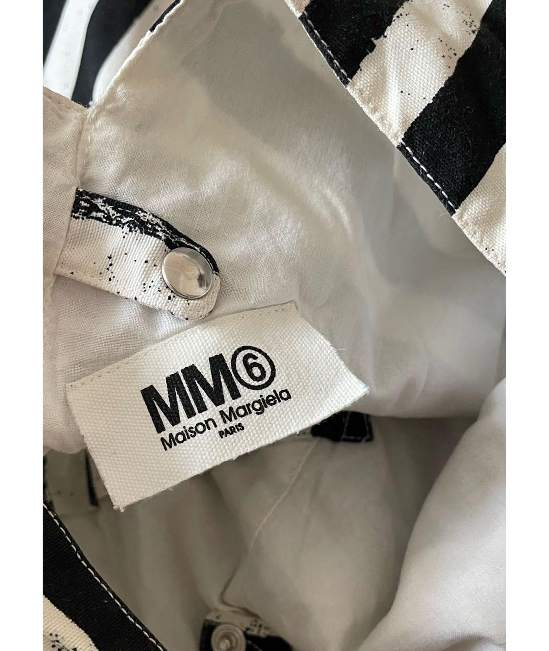 MM6 MAISON MARGIELA Черная хлопковая сумка тоут, фото 3