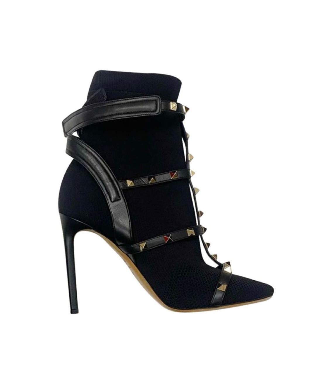 VALENTINO Черные текстильные ботильоны, фото 5
