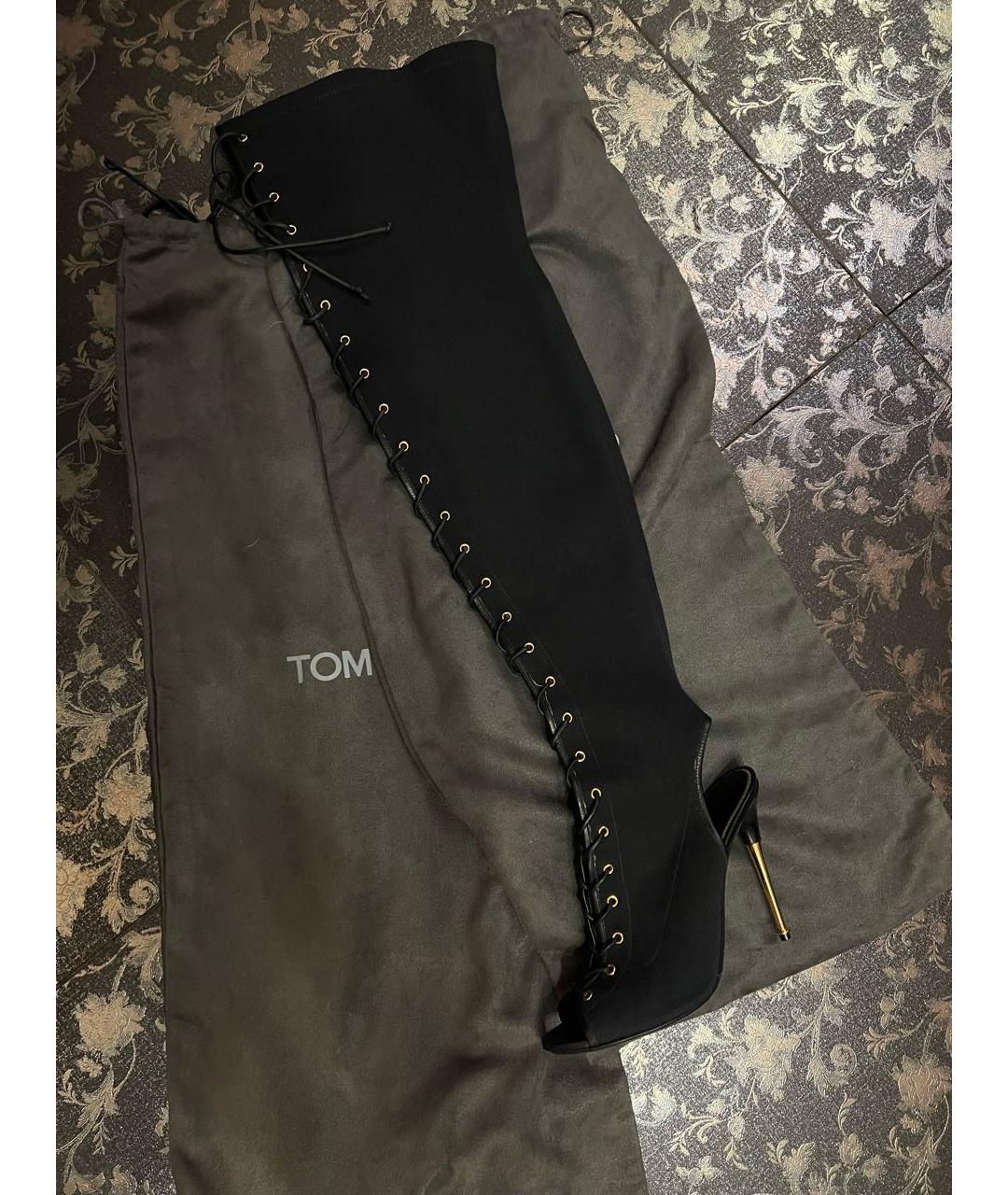 TOM FORD Черные ботфорты, фото 6