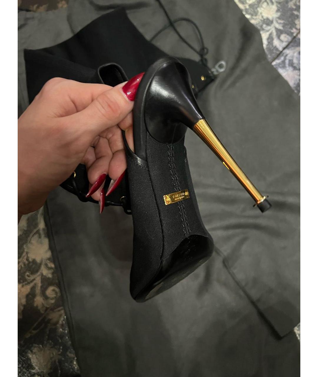TOM FORD Черные ботфорты, фото 5