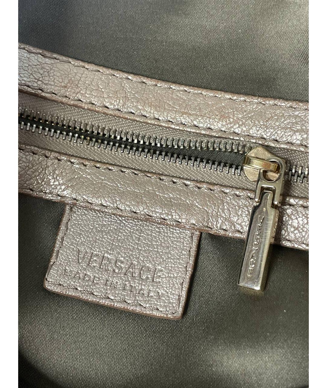 VERSACE Бежевая кожаная сумка тоут, фото 8