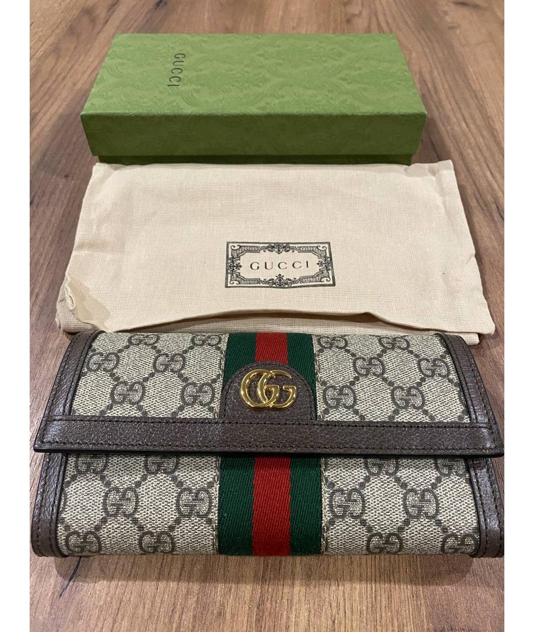 GUCCI Коричневый кошелек, фото 3
