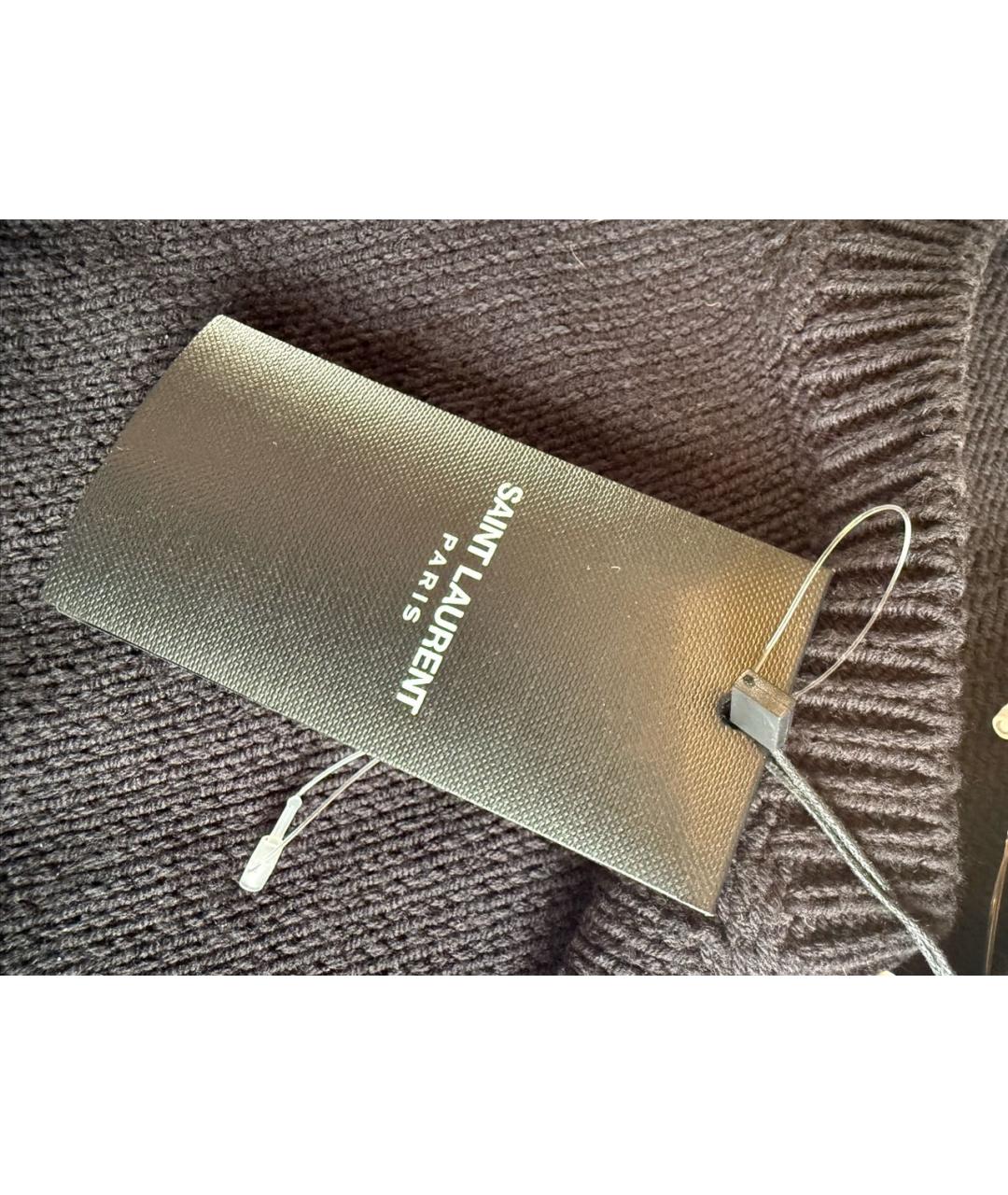SAINT LAURENT Черный хлопковый джемпер / свитер, фото 8