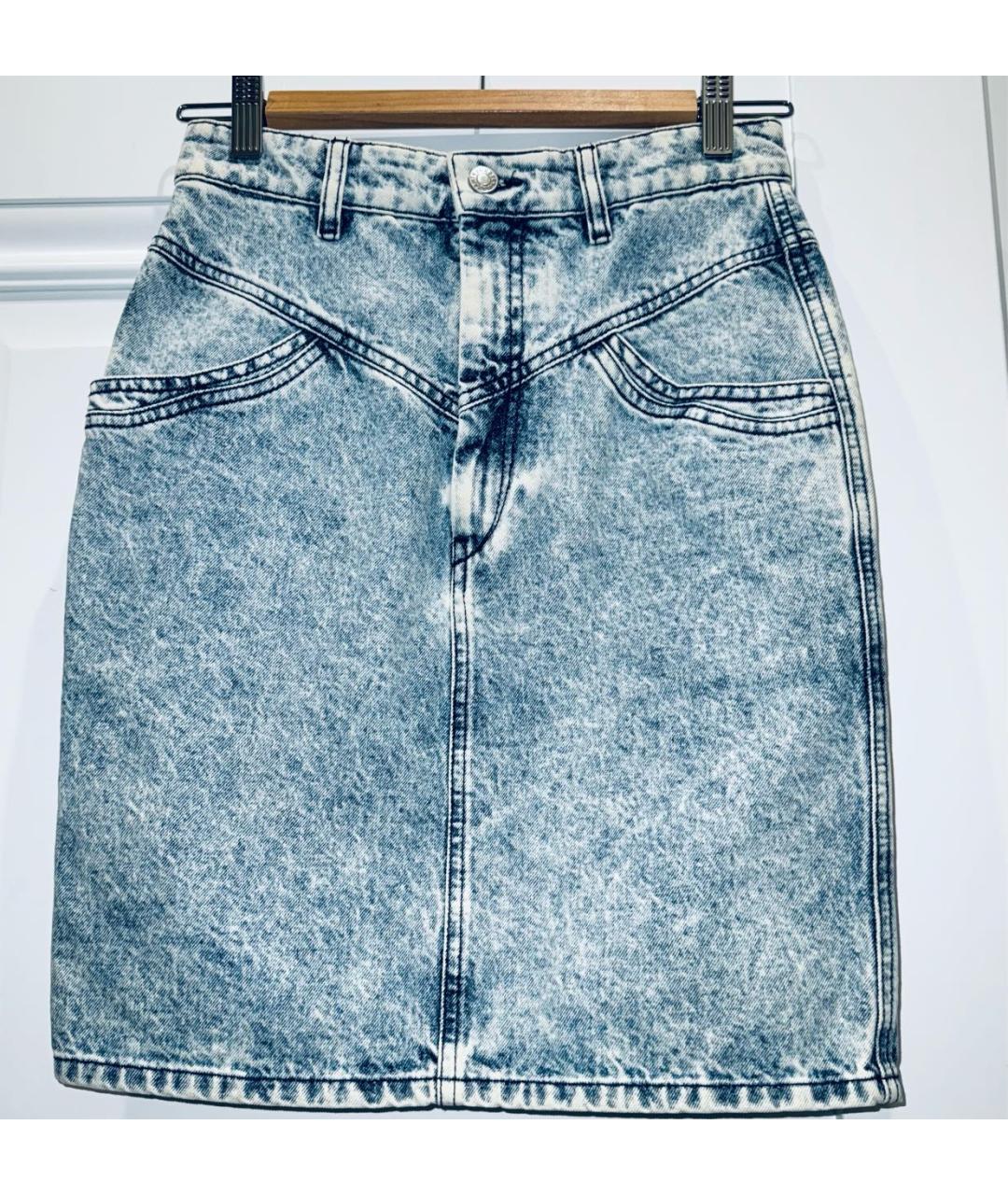 ISABEL MARANT Голубая деним юбка миди, фото 6