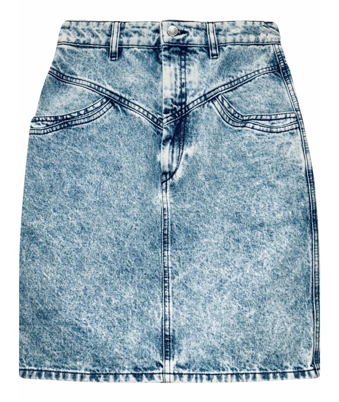 ISABEL MARANT Голубая деним юбка миди, фото 1