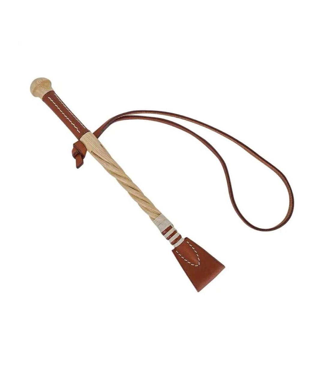 HERMES Коричневый брелок, фото 4
