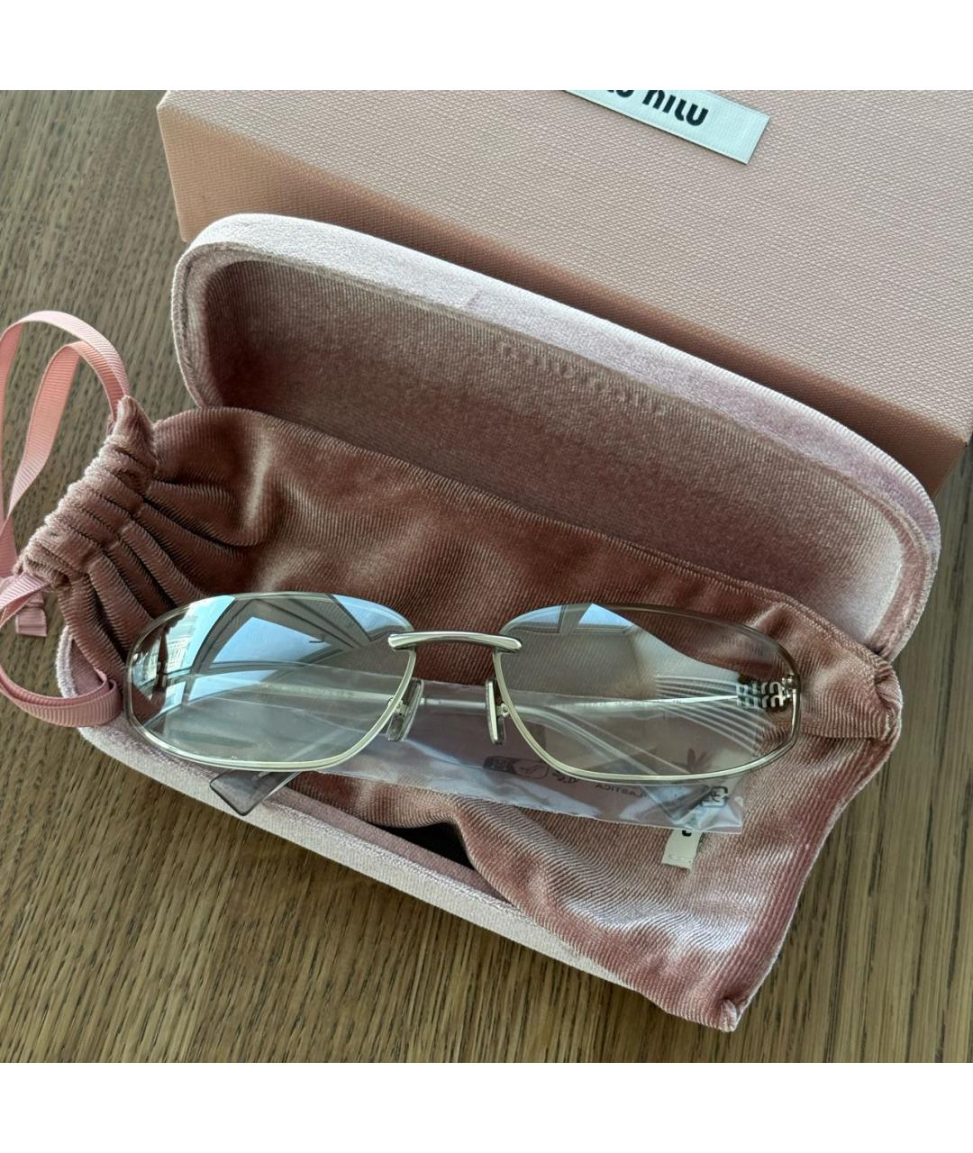MIU MIU Металлические солнцезащитные очки, фото 3