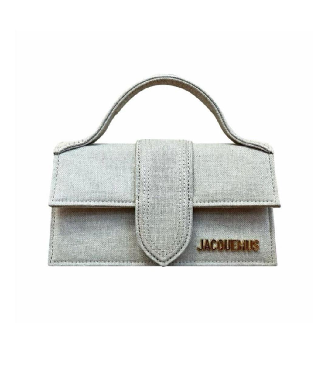 JACQUEMUS Бежевая хлопковая сумка с короткими ручками, фото 1