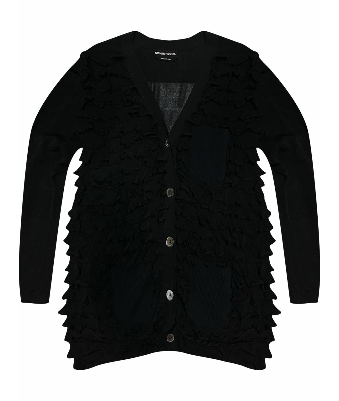 SONIA RYKIEL Черный вискозный кардиган, фото 1
