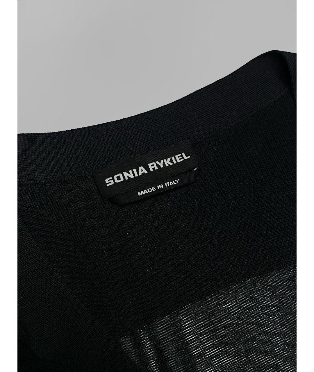 SONIA RYKIEL Черный вискозный кардиган, фото 2