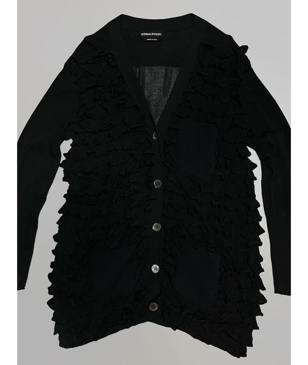 SONIA RYKIEL Черный вискозный кардиган, фото 6