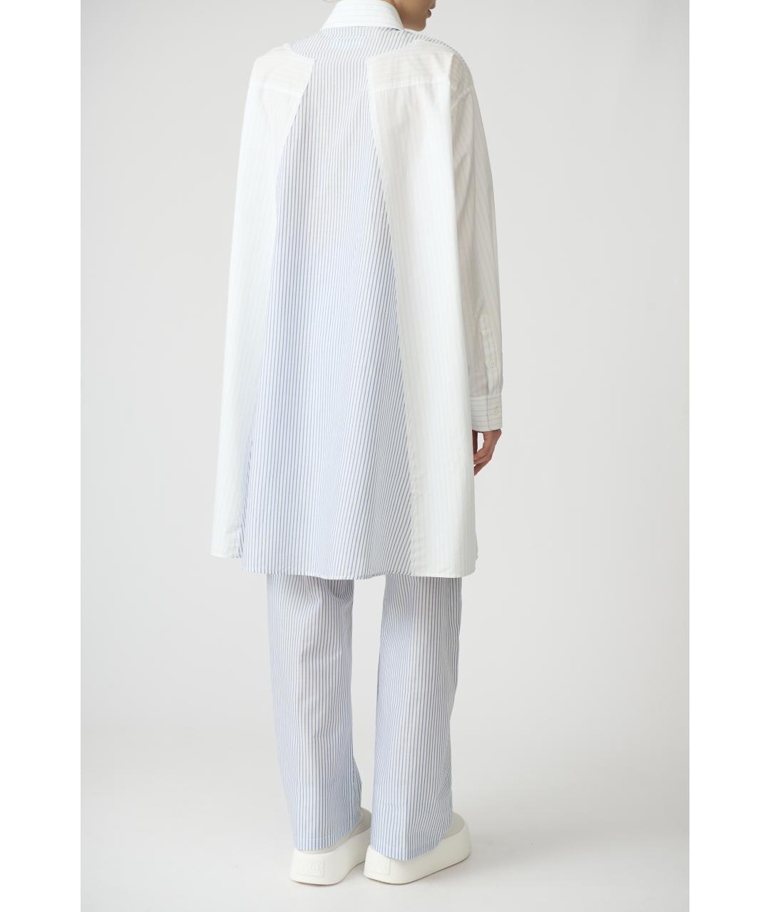MM6 MAISON MARGIELA Белое хлопковое повседневное платье, фото 8
