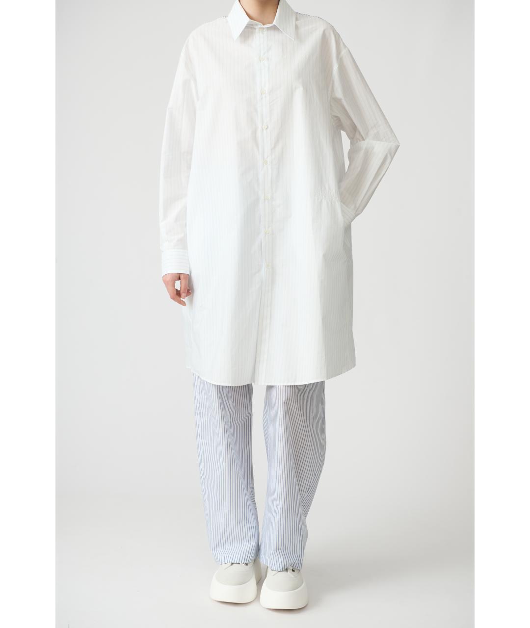 MM6 MAISON MARGIELA Белое хлопковое повседневное платье, фото 6