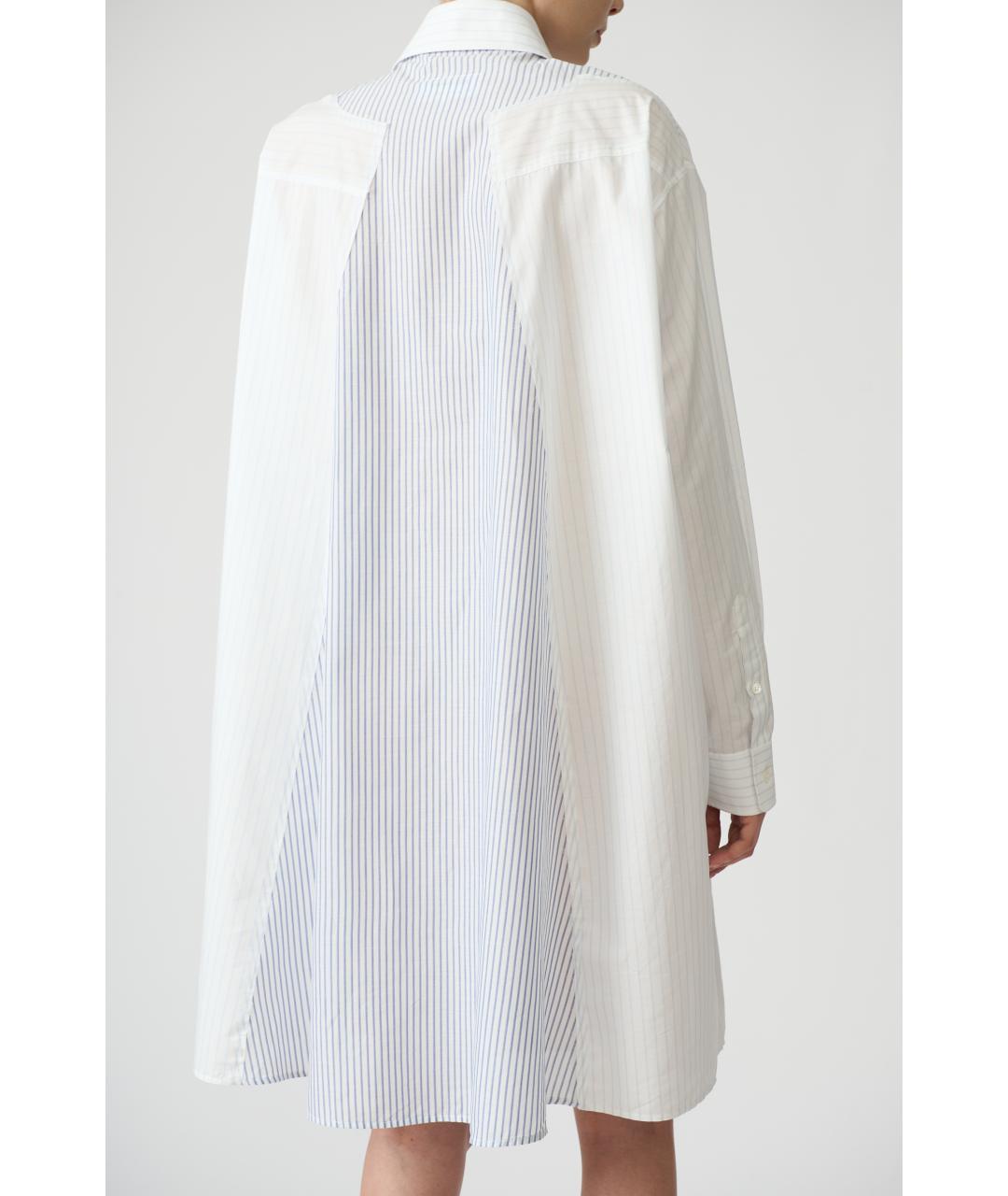 MM6 MAISON MARGIELA Белое хлопковое повседневное платье, фото 5
