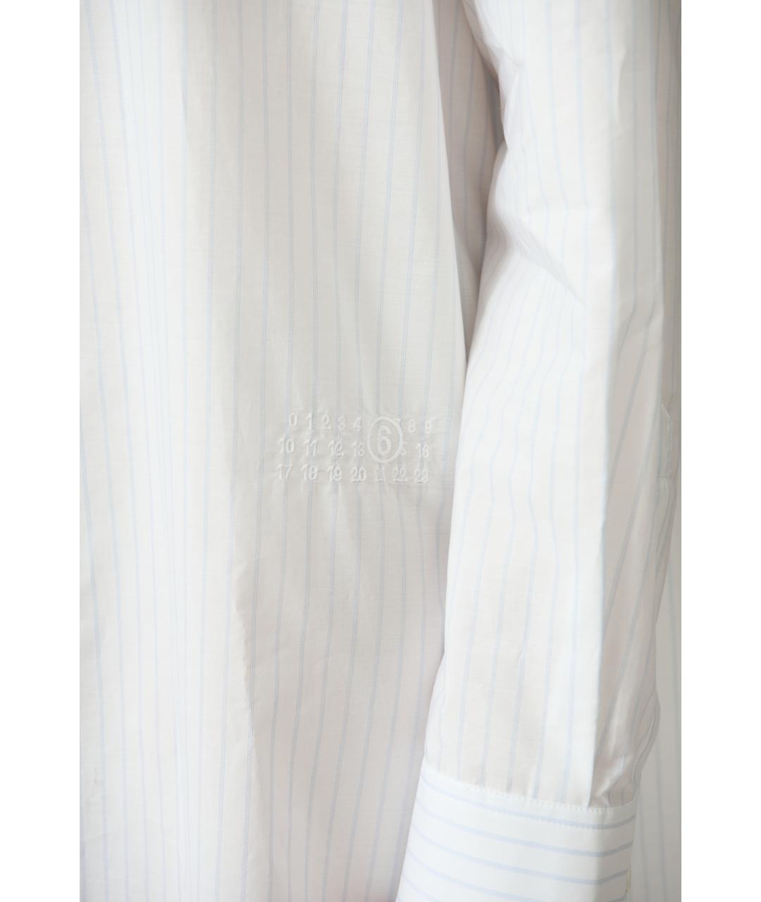 MM6 MAISON MARGIELA Белое хлопковое повседневное платье, фото 4