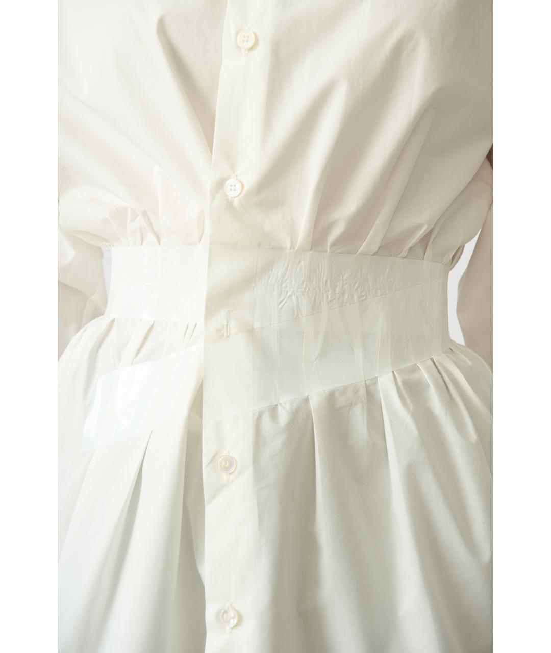 MM6 MAISON MARGIELA Белая хлопковая рубашка, фото 4