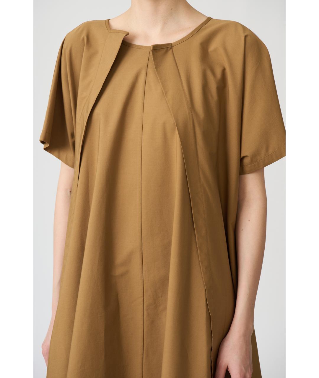 MM6 MAISON MARGIELA Коричневое хлопковое повседневное платье, фото 3