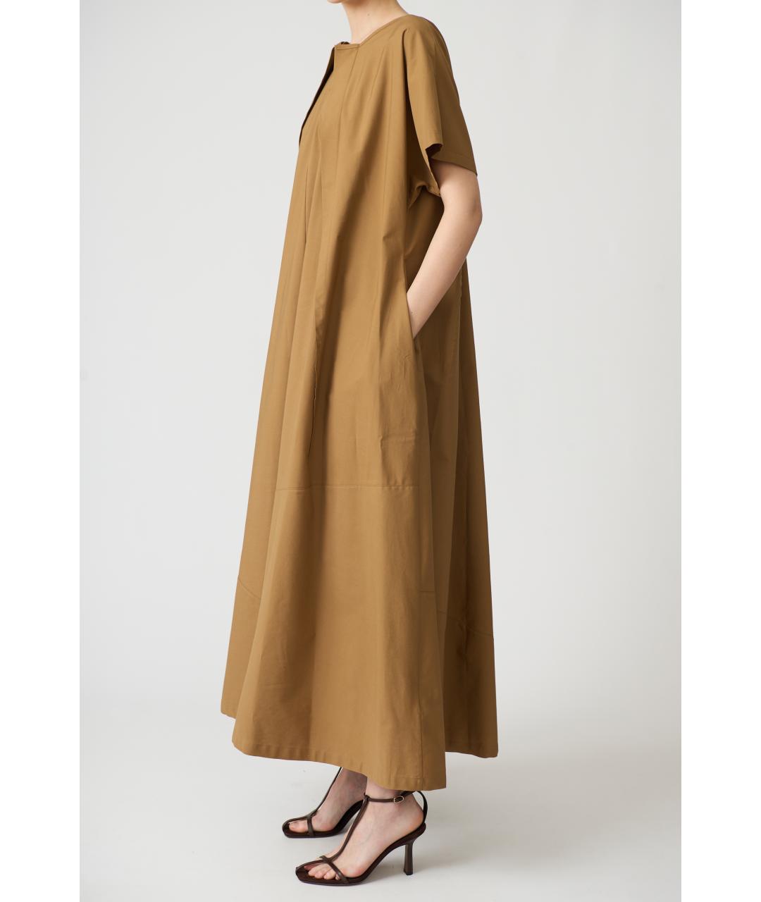 MM6 MAISON MARGIELA Коричневое хлопковое повседневное платье, фото 4