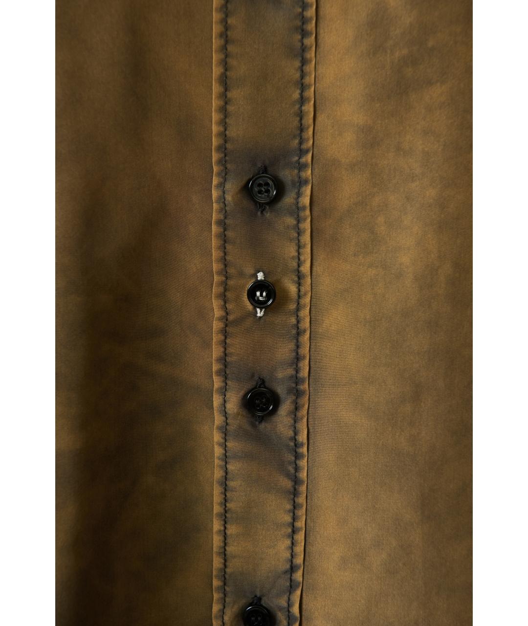 MM6 MAISON MARGIELA Хаки шелковая рубашка, фото 4