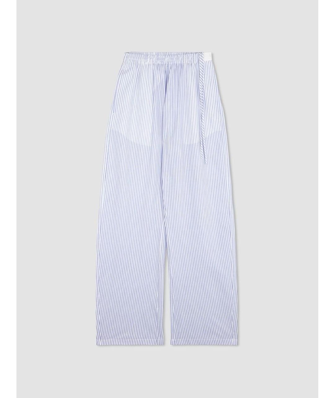 MM6 MAISON MARGIELA Белые хлопковые прямые брюки, фото 7