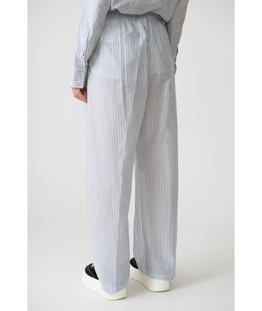 MM6 MAISON MARGIELA Белые хлопковые прямые брюки, фото 4