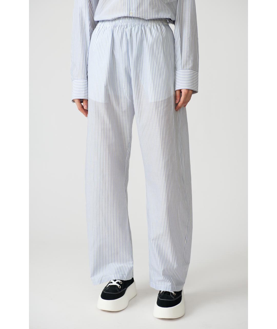 MM6 MAISON MARGIELA Белые хлопковые прямые брюки, фото 2