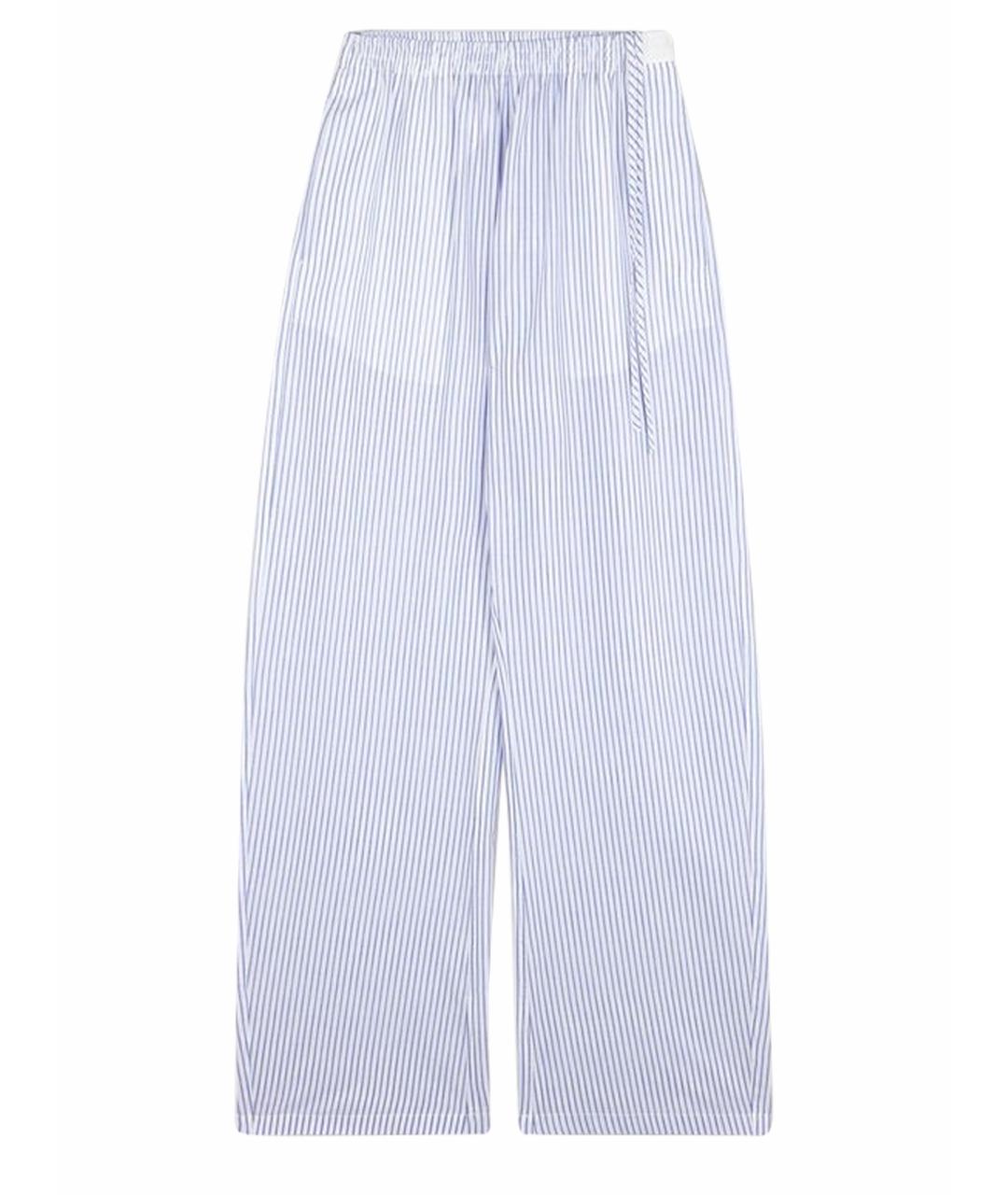 MM6 MAISON MARGIELA Белые хлопковые прямые брюки, фото 1