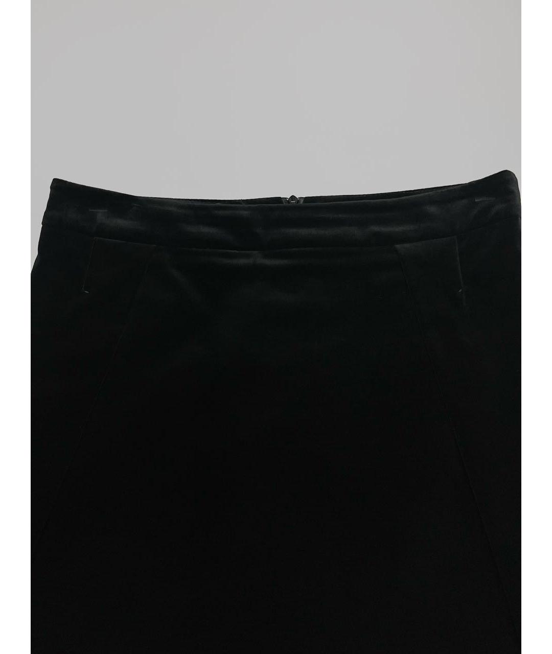 SPORTMAX Черная бархатная юбка мини, фото 3