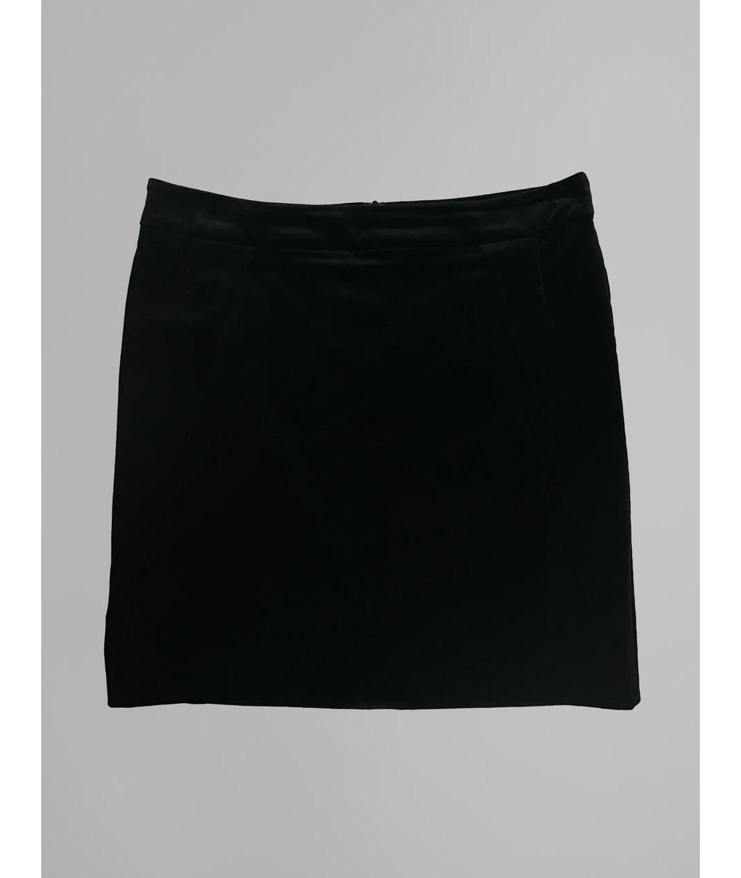 SPORTMAX Черная бархатная юбка мини, фото 5