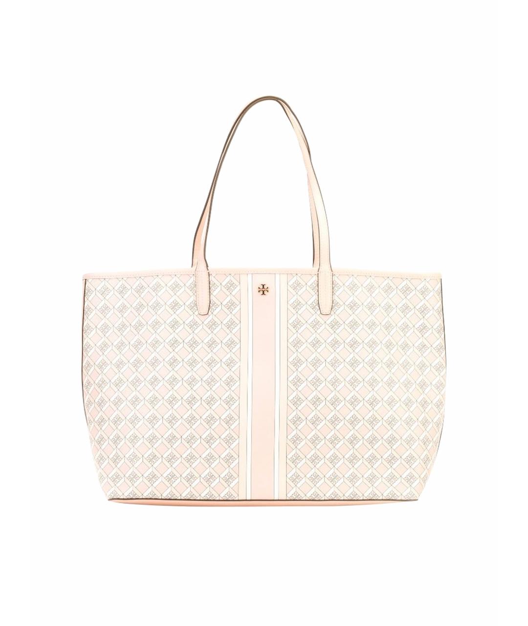TORY BURCH Коралловая кожаная сумка тоут, фото 1