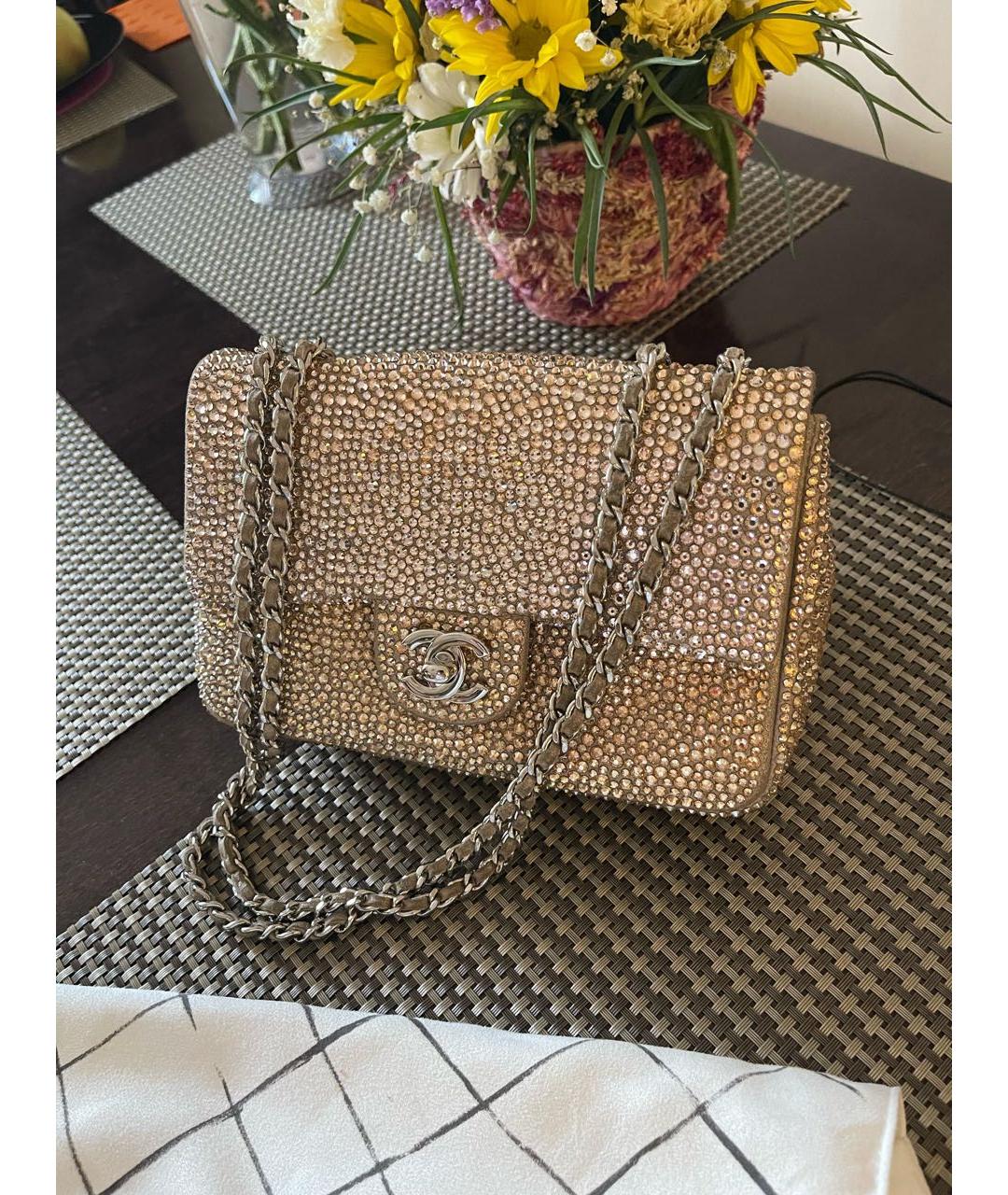 CHANEL Бежевая кожаная сумка через плечо, фото 2