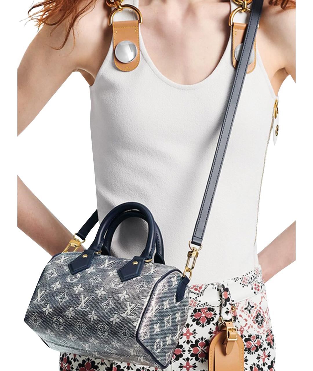 LOUIS VUITTON Серая сумка с короткими ручками, фото 6