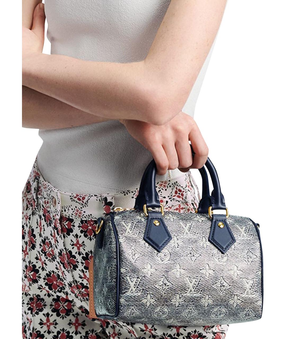 LOUIS VUITTON Серая сумка с короткими ручками, фото 7