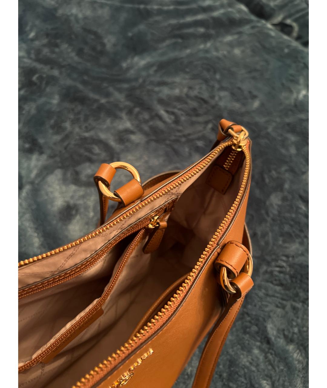 MICHAEL KORS Коричневая кожаная сумка тоут, фото 4