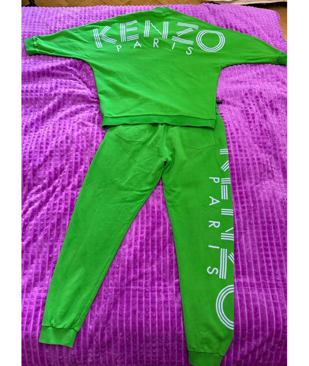 KENZO Зеленый хлопковый спортивные костюмы, фото 2